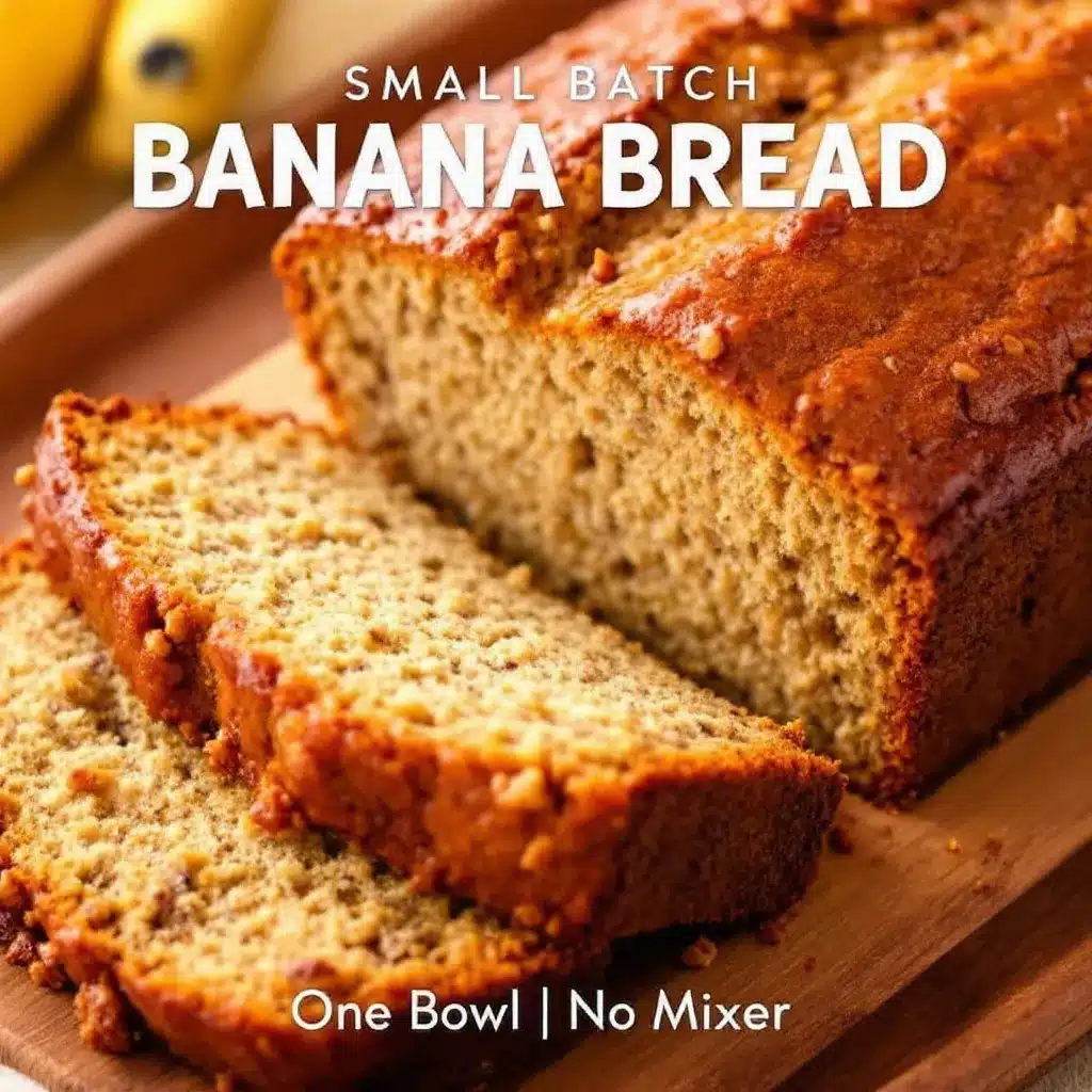 small-batch banana bread preparation steps