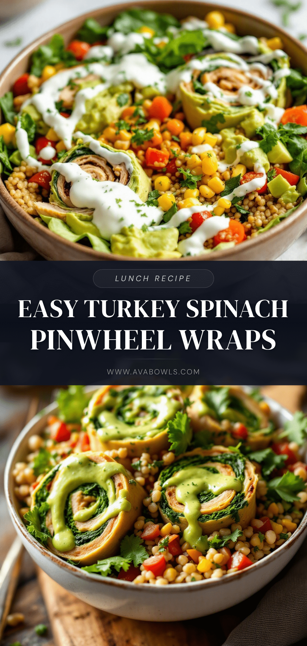 turkey and spinach pinwheels recipe