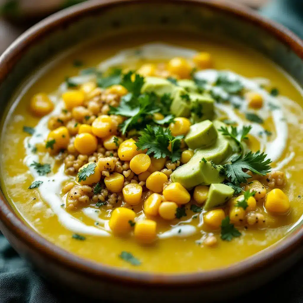 zucchini corn soup - featured image