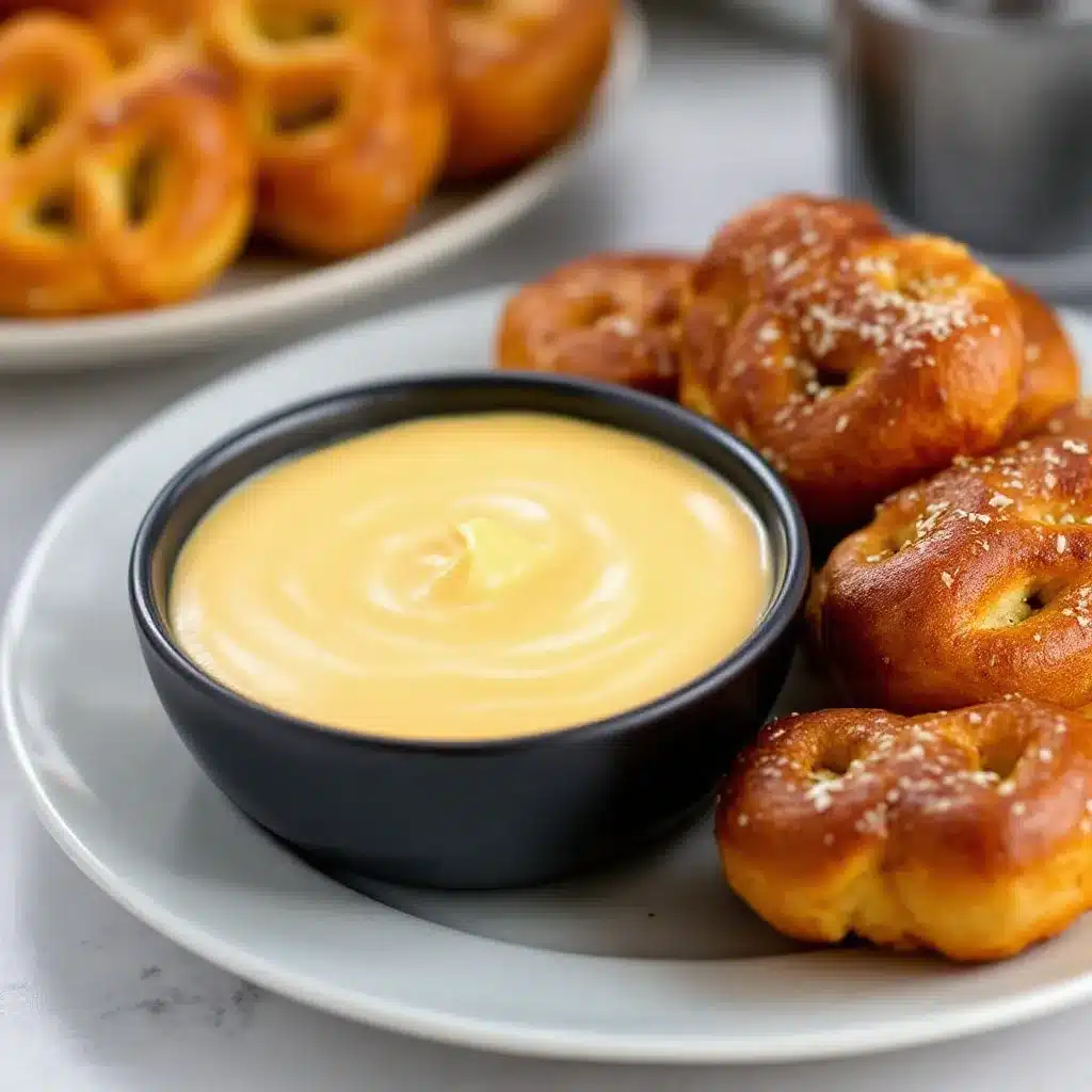 air fryer pretzel bites with beer cheese dip preparation steps