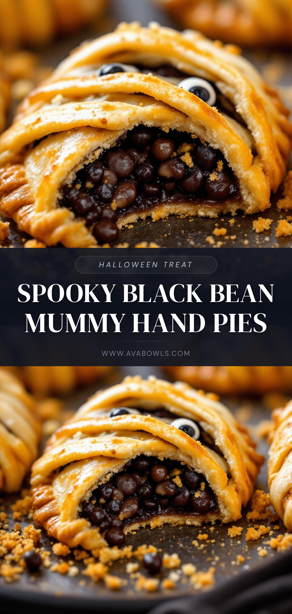 black bean mummy hand pies recipe