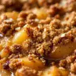 brown butter apple crisp with oat crumble - featured image
