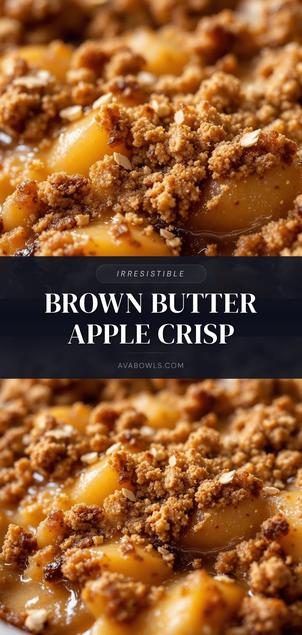 brown butter apple crisp with oat crumble recipe