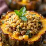 brown butter sage stuffed acorn squash - featured image