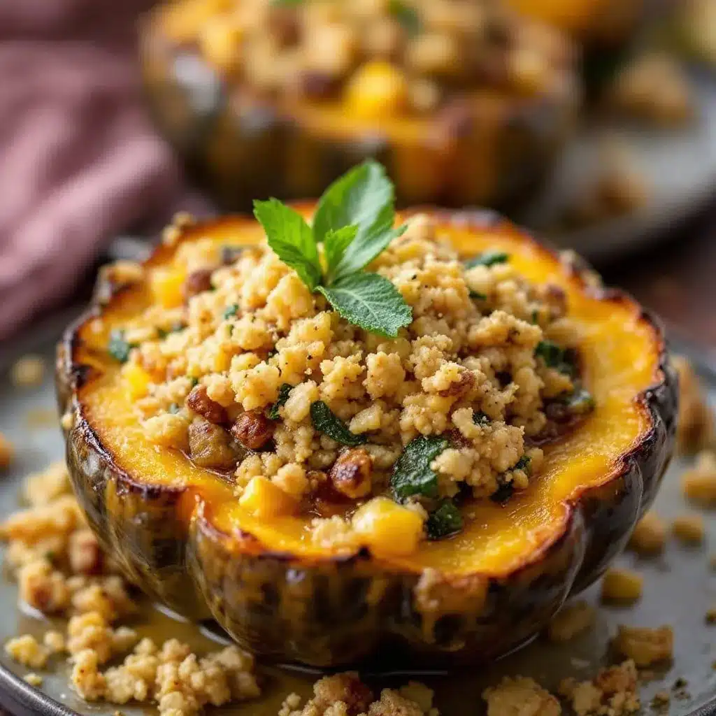 brown butter sage stuffed acorn squash preparation steps