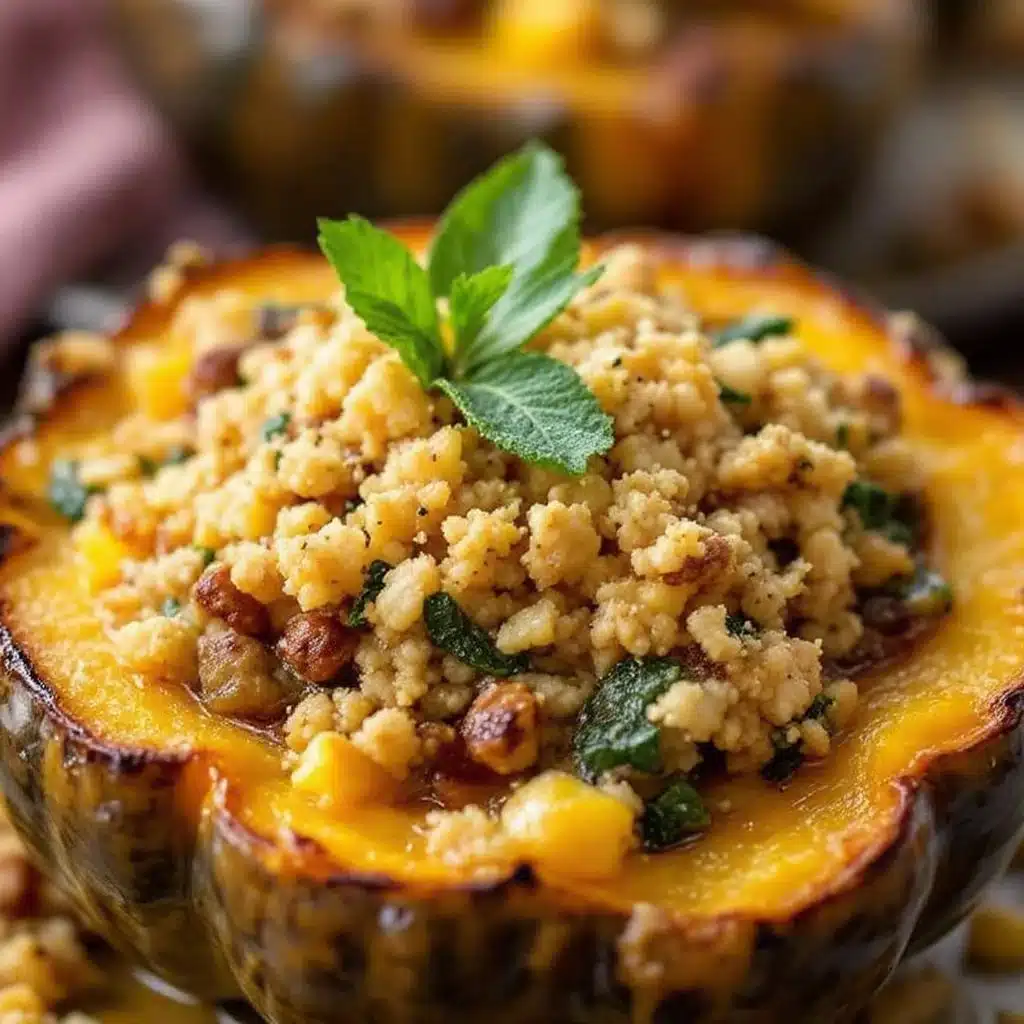 brown butter sage stuffed acorn squash - featured image