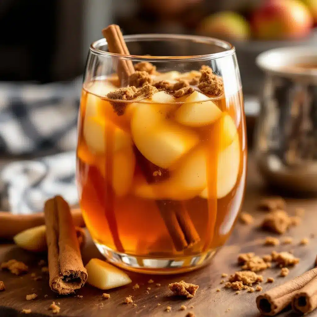 Cozy Caramel Apple Sangria with Cinnamon preparation steps