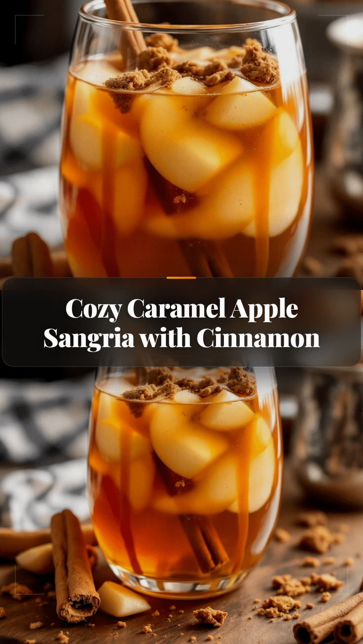 Cozy Caramel Apple Sangria with Cinnamon recipe