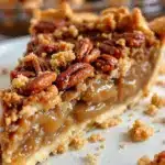 creamy brown sugar bourbon pecan pie - featured image