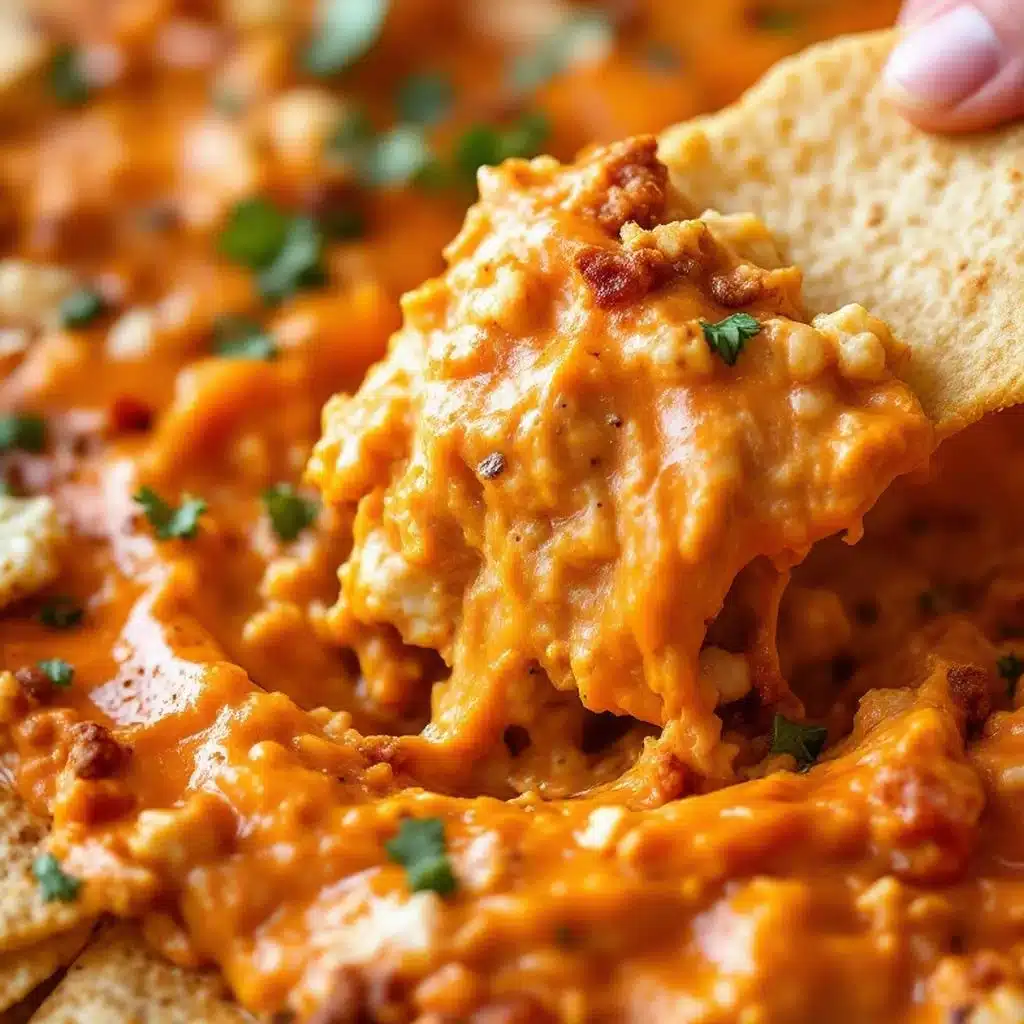 creamy buffalo chicken dip recipe - featured image