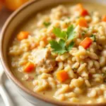 creamy chicken and wild rice soup - featured image