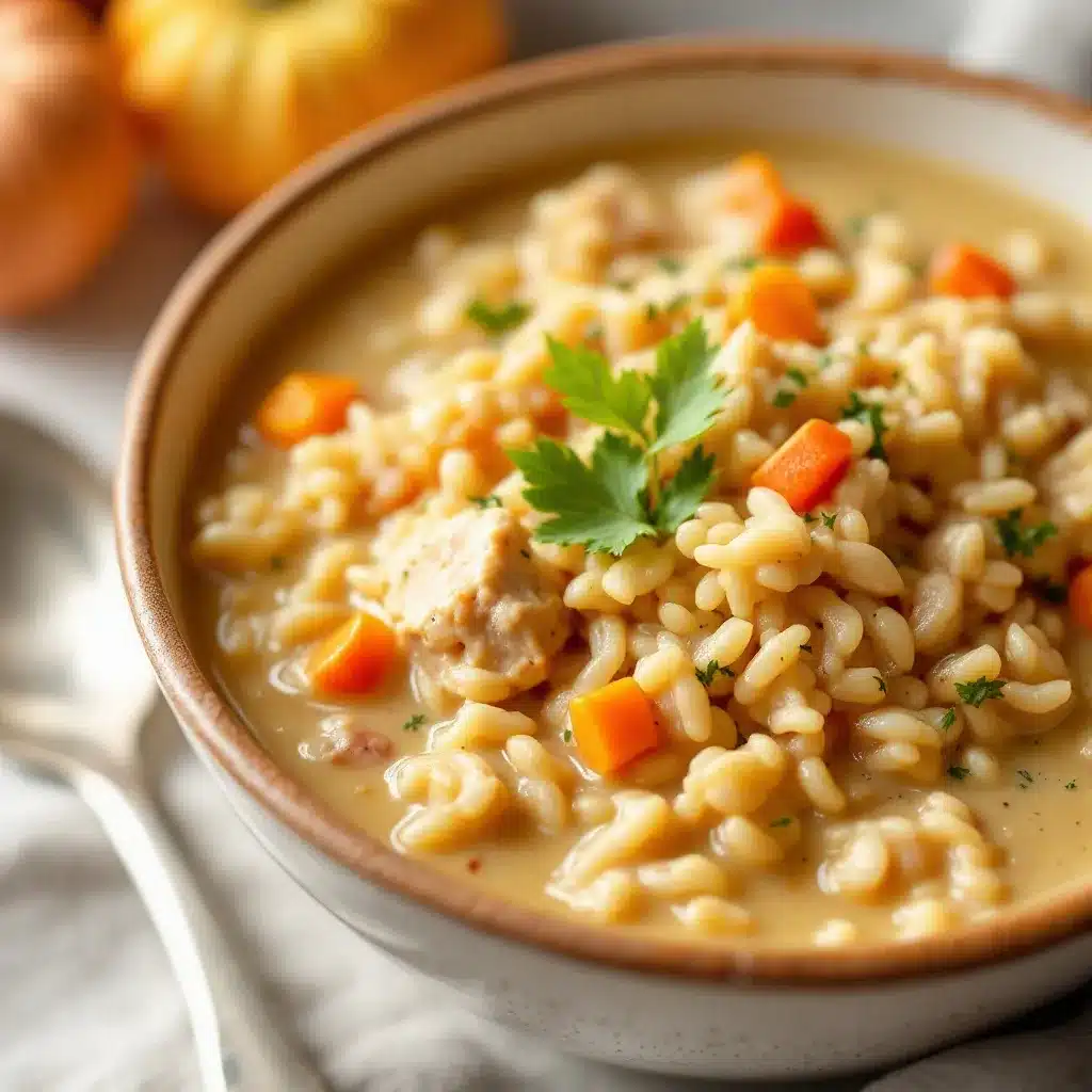 creamy chicken and wild rice soup preparation steps