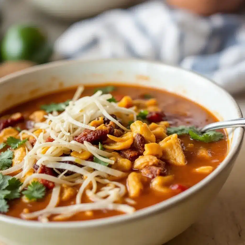 creamy chicken enchilada soup preparation steps