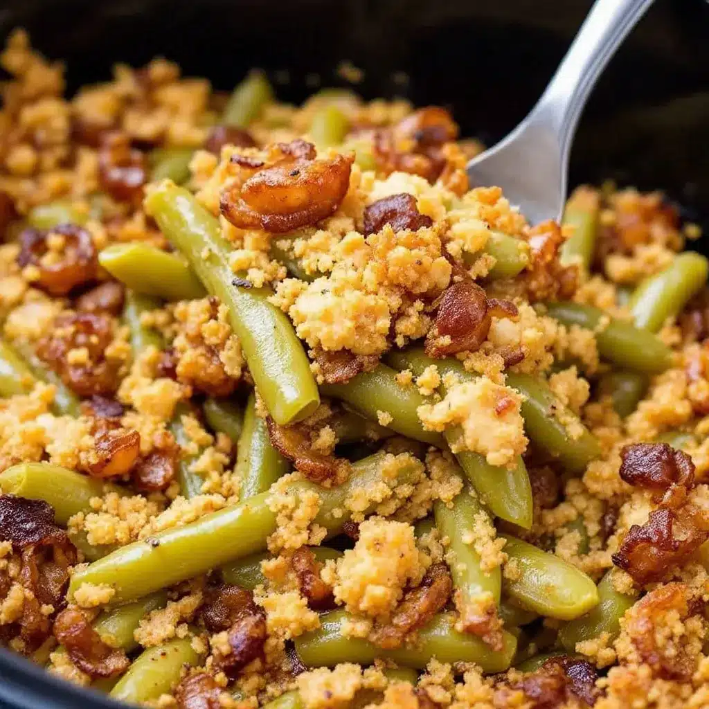 creamy crockpot green bean casserole preparation steps
