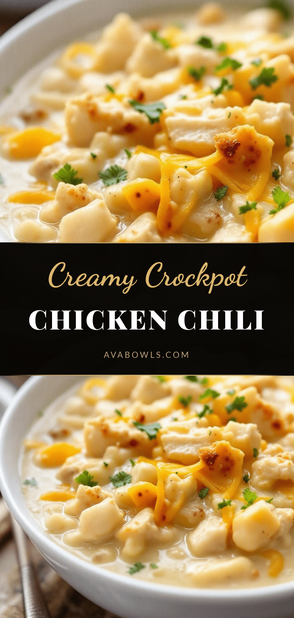 creamy crockpot white chicken chili recipe