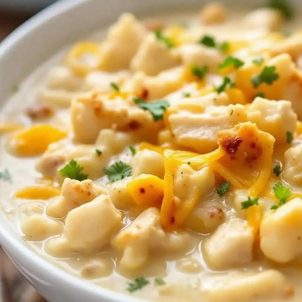 creamy crockpot white chicken chili - featured image