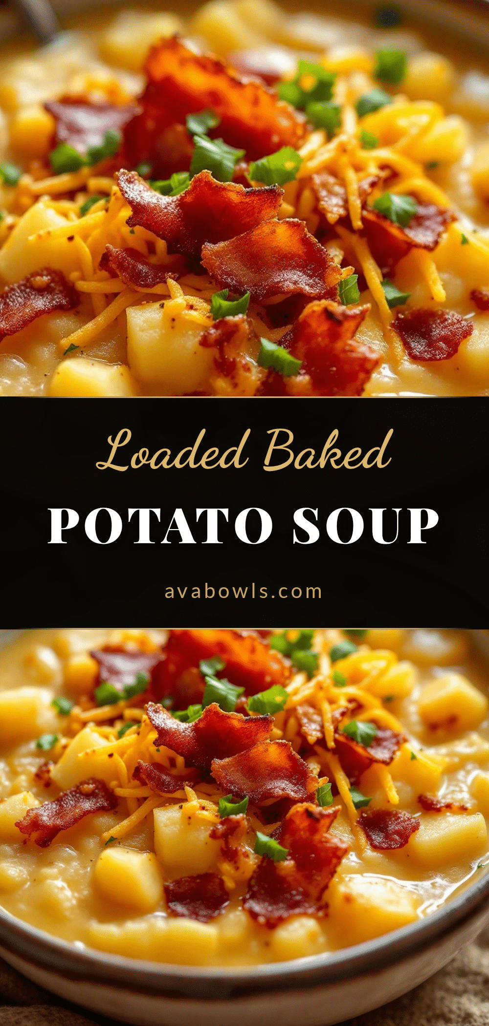 creamy loaded baked potato soup with crispy bacon recipe