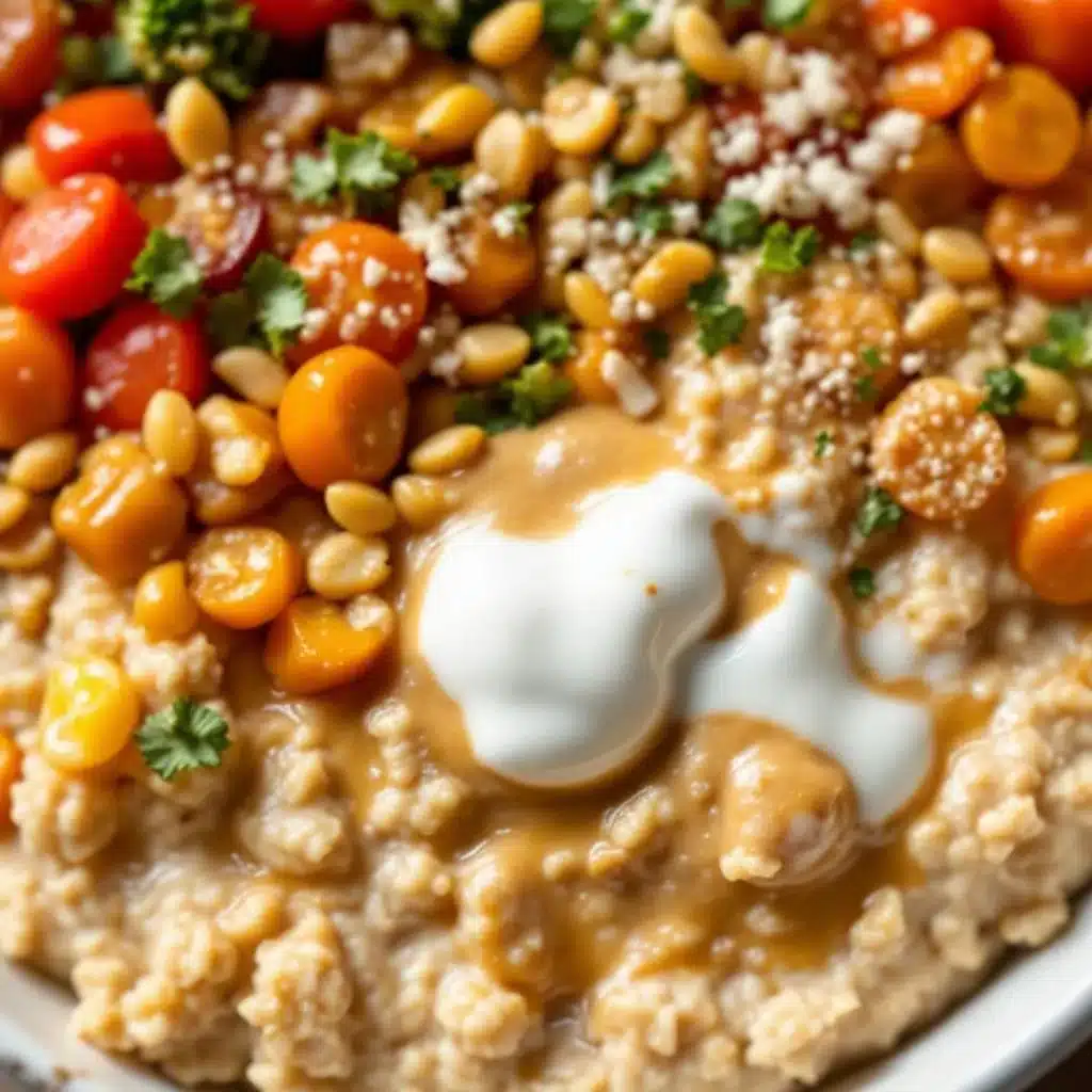 creamy overnight peanut butter oats - featured image