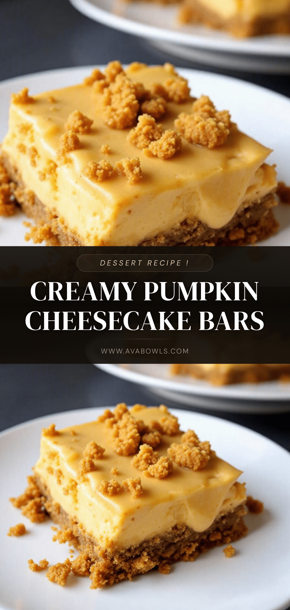 creamy pumpkin cheesecake bars recipe