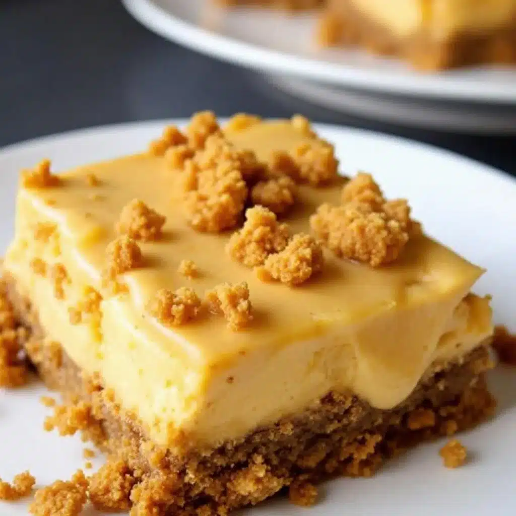 creamy pumpkin cheesecake bars - featured image