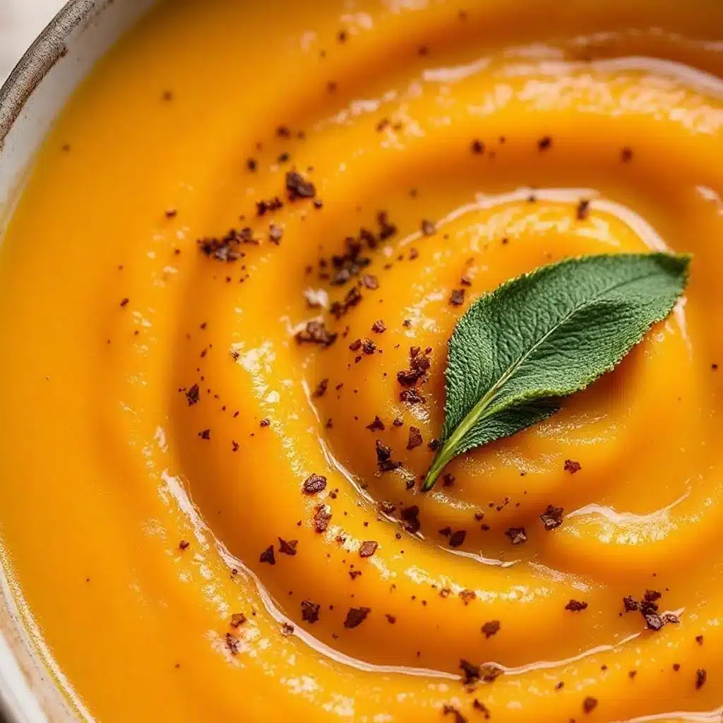 creamy roasted butternut squash apple soup - featured image
