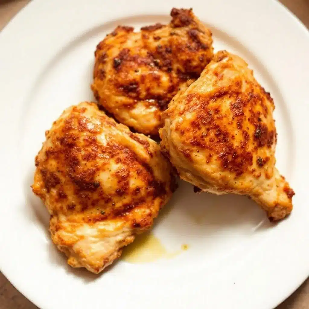 crispy air fryer chicken thighs - featured image