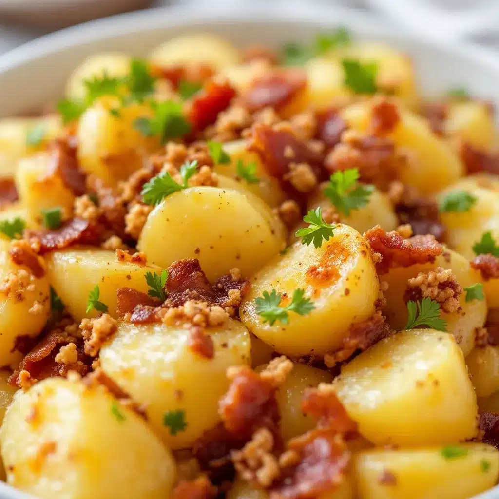 Crispy Bacon German Potato Salad preparation steps