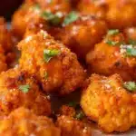 crispy baked buffalo cauliflower bites - featured image