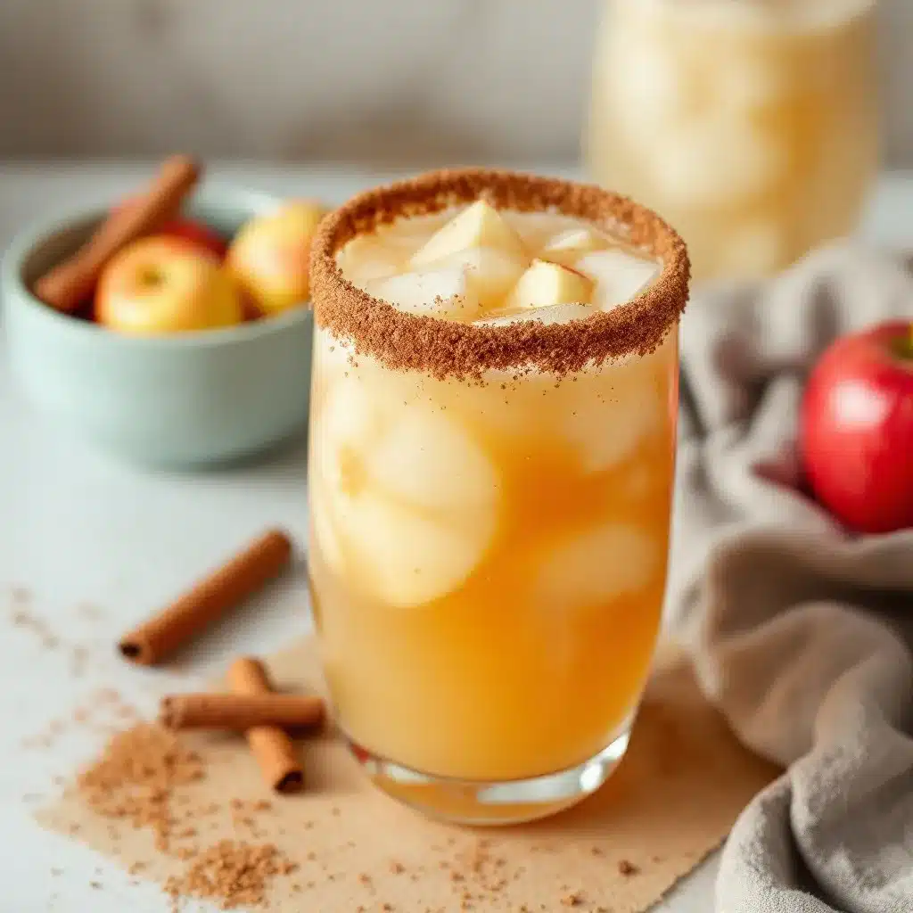 Crispy Cinnamon Sugar Apple Cider Mimosas preparation steps