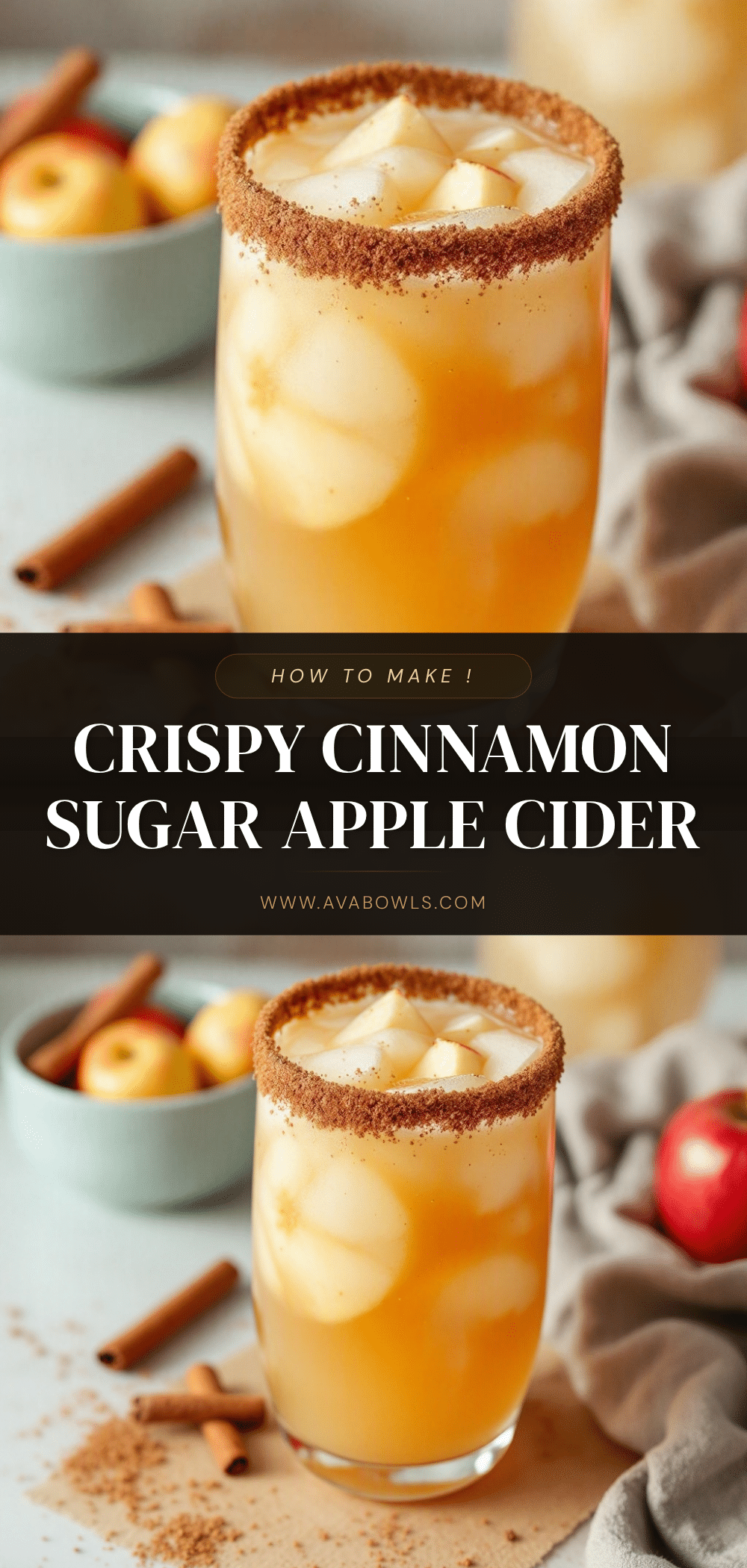 Crispy Cinnamon Sugar Apple Cider Mimosas recipe