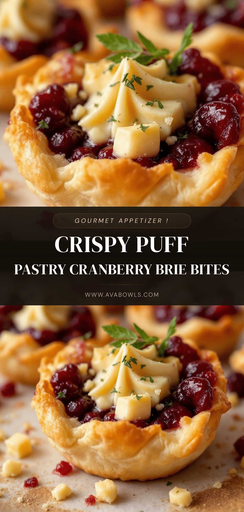 crispy cranberry brie bites recipe