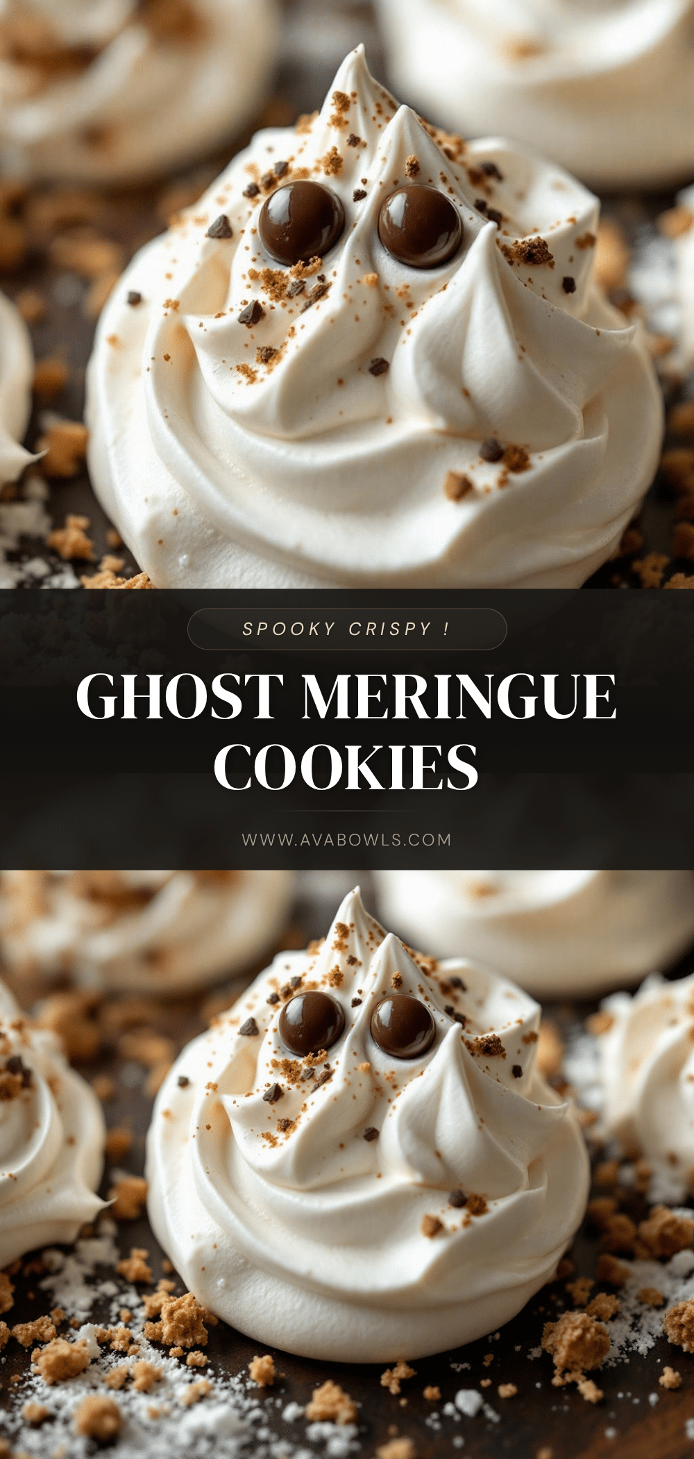 crispy ghost meringue cookies recipe