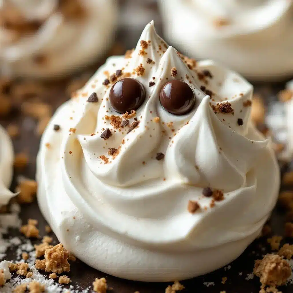 crispy ghost meringue cookies - featured image