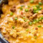crockpot queso dip with sausage - featured image