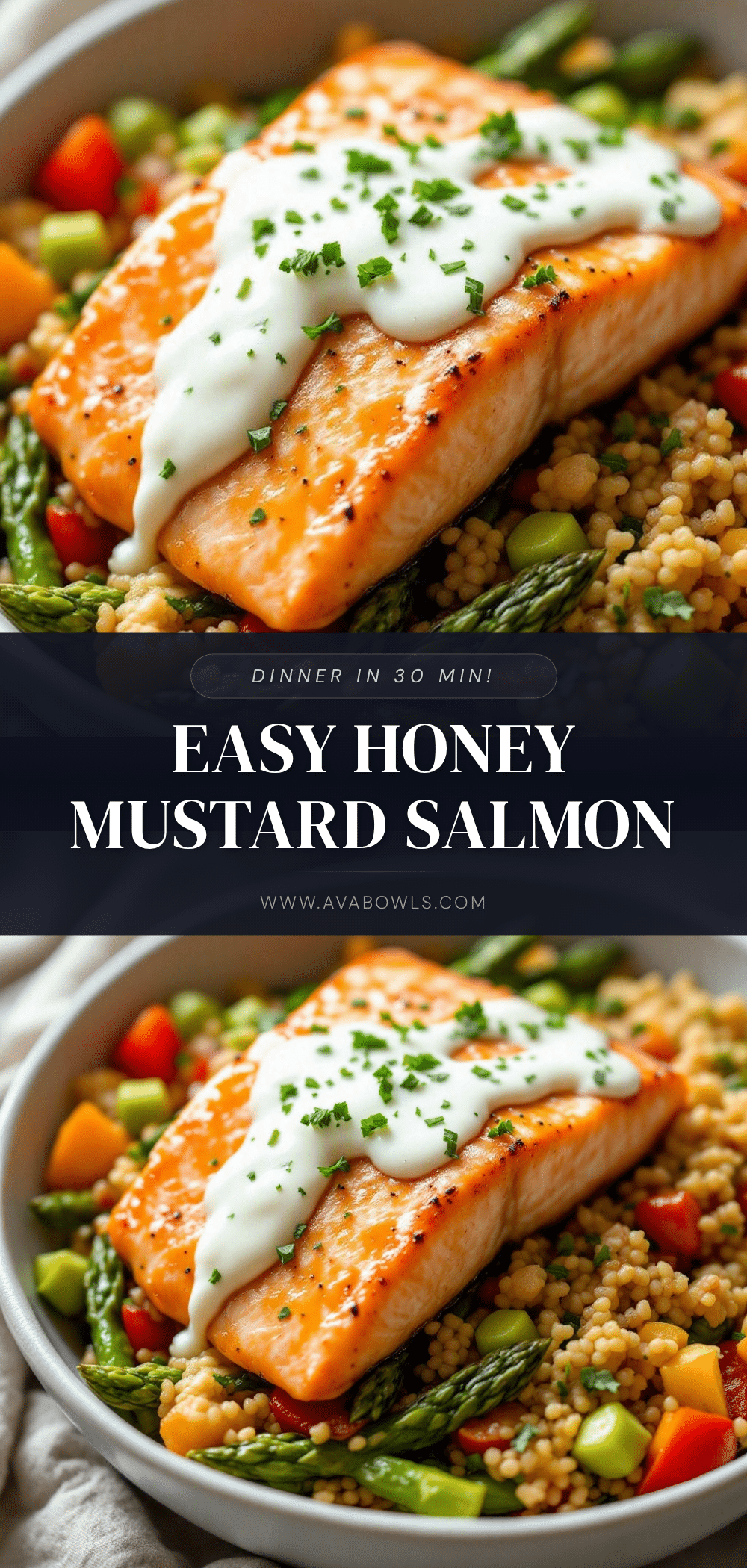 easy baked honey mustard salmon with asparagus recipe