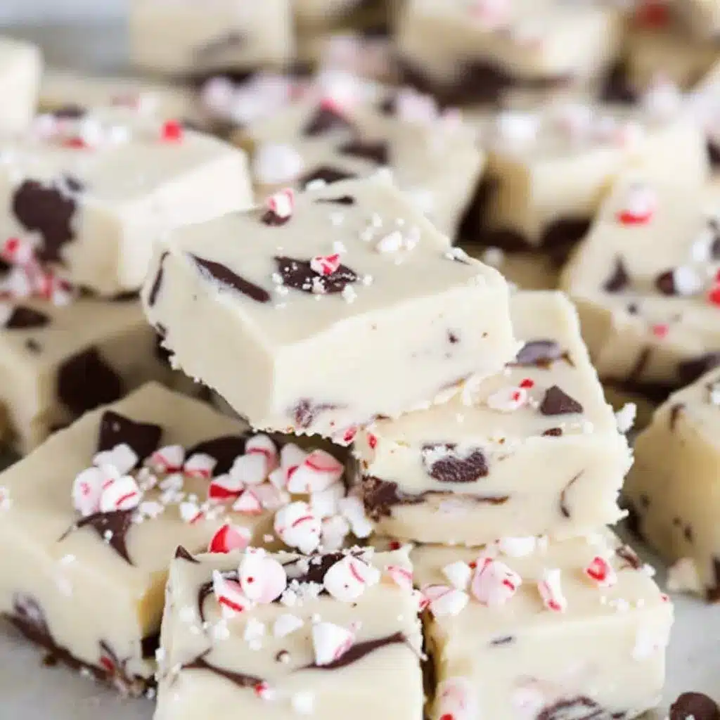 Easy Peppermint Bark Fudge preparation steps