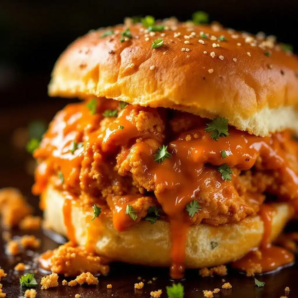 easy slow cooker buffalo chicken sliders - featured image
