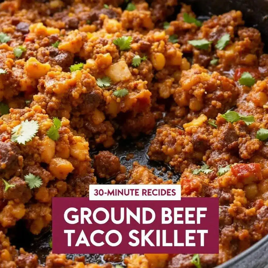 ground beef taco skillet preparation steps