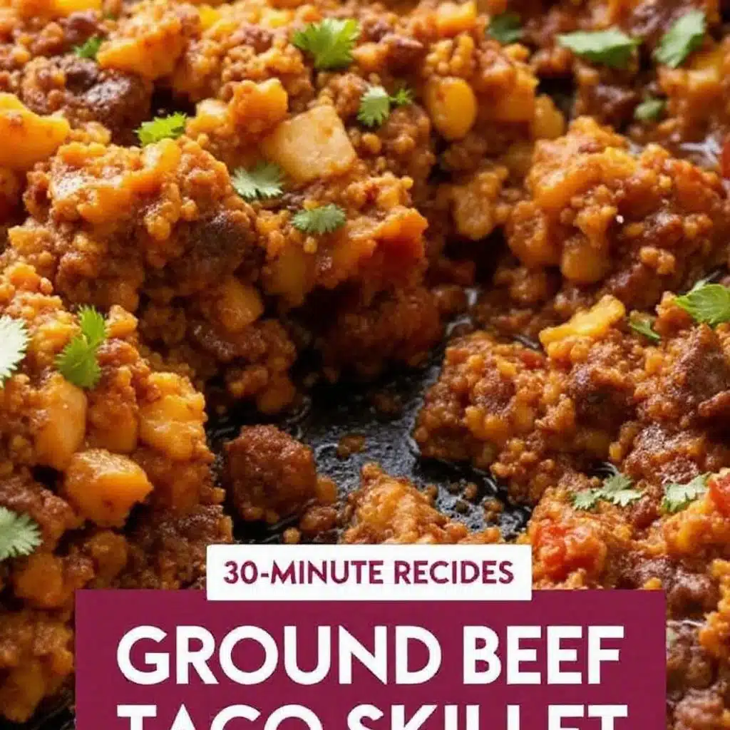 ground beef taco skillet - featured image