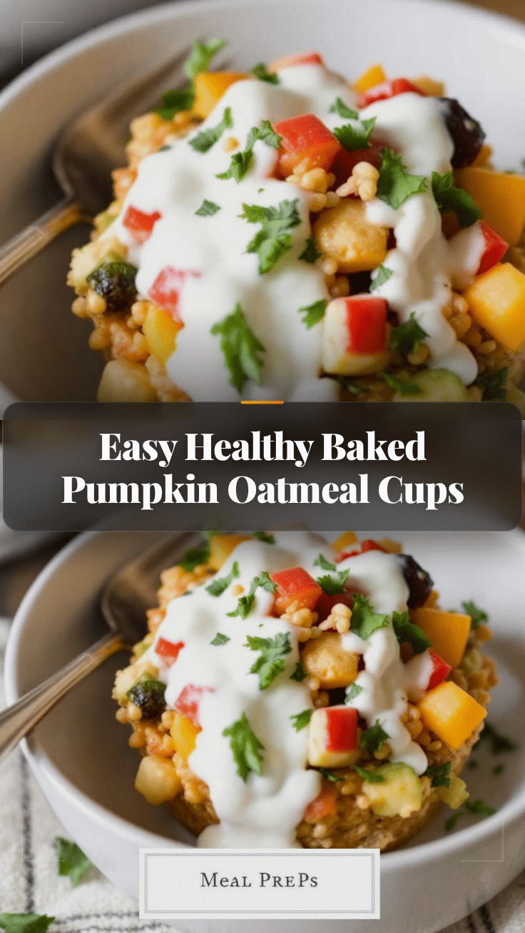 Healthy Baked Pumpkin Oatmeal Cups recipe