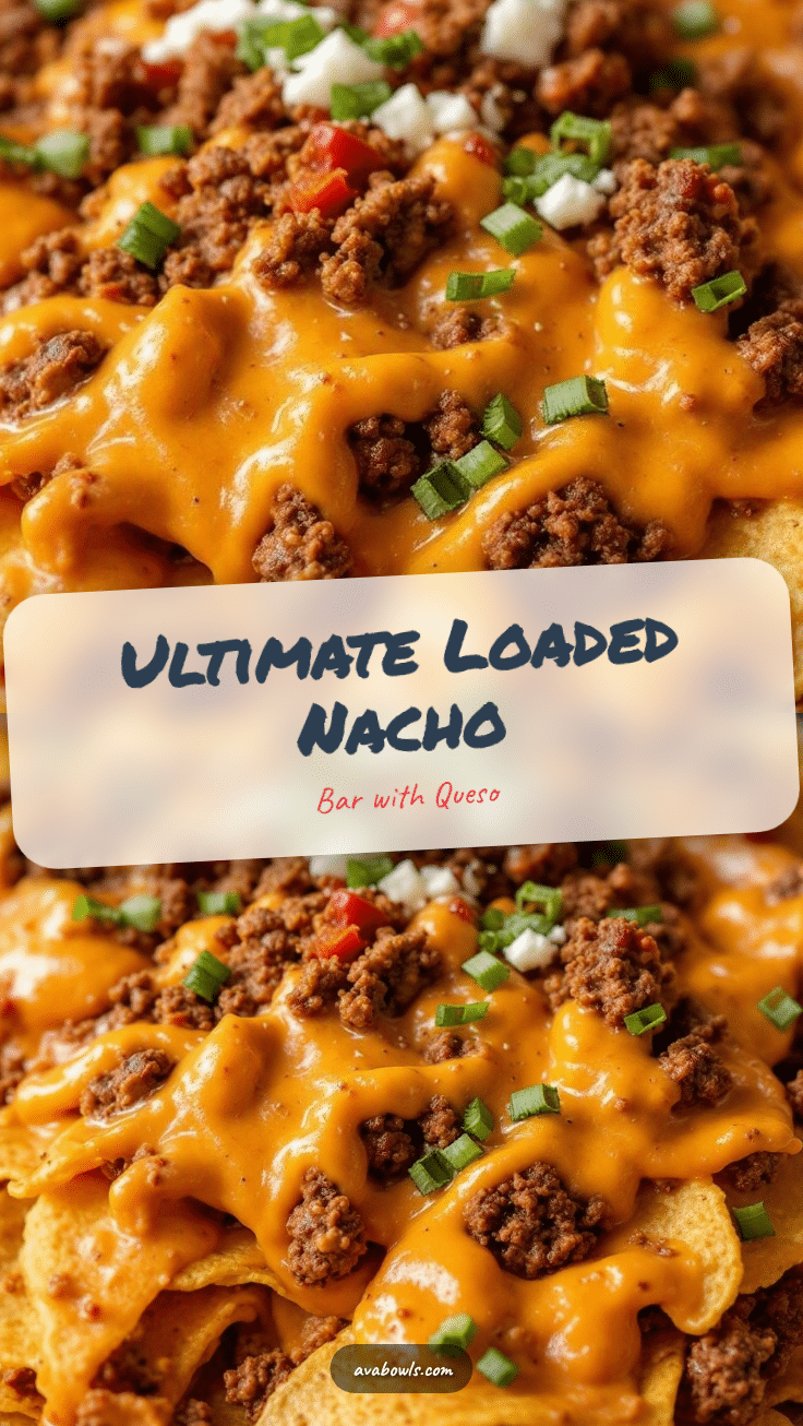 loaded nacho bar with ground beef and queso recipe