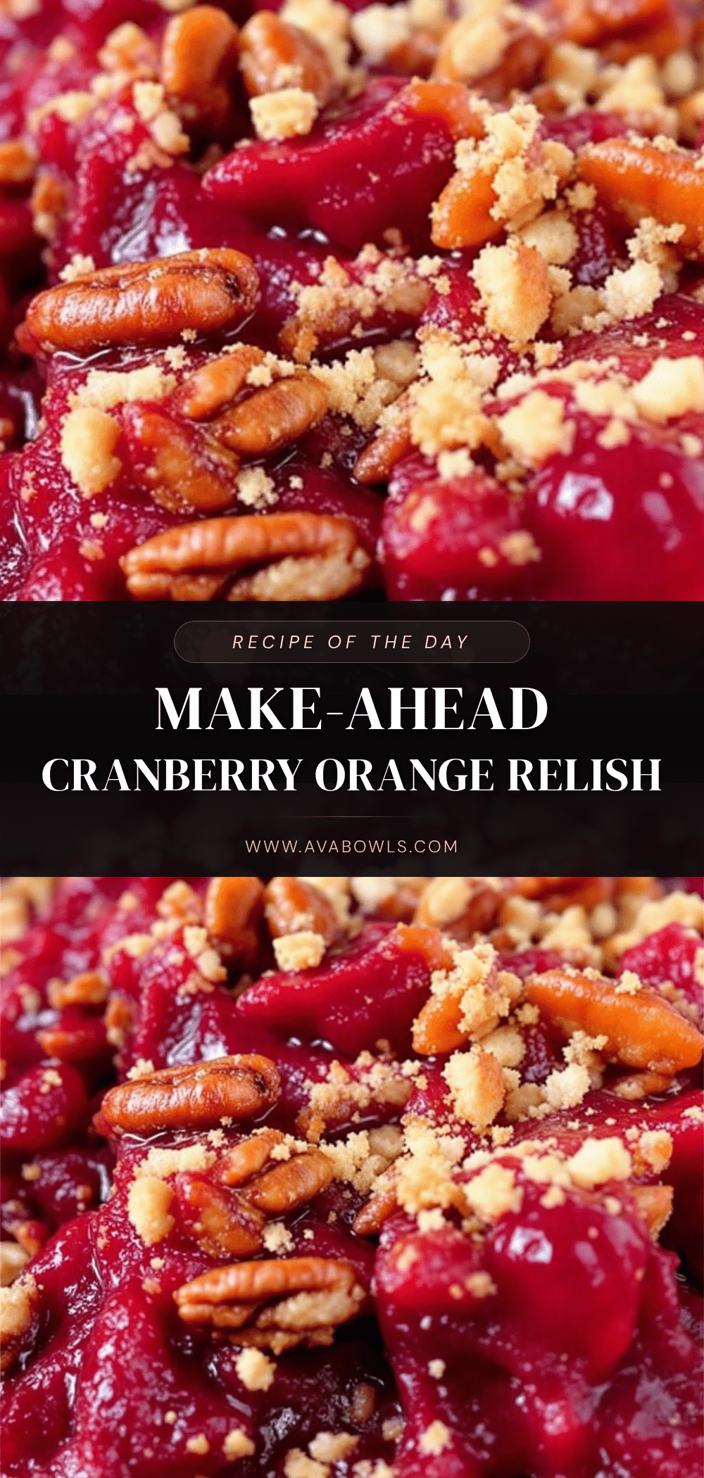 make-ahead cranberry orange relish with pecans recipe