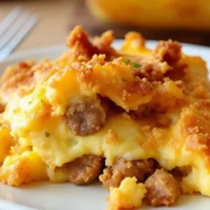 Make-Ahead Sausage Hash Brown Casserole - featured image