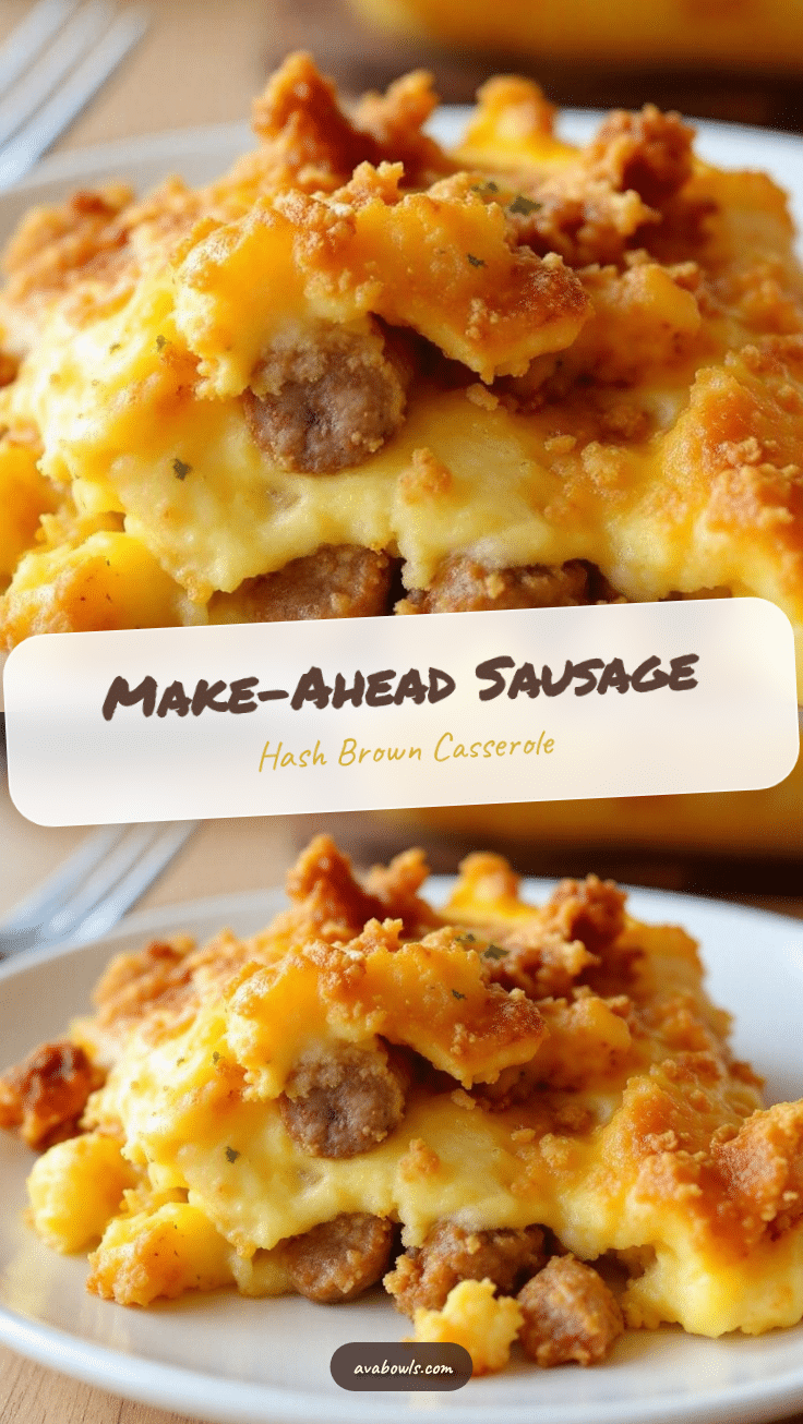 Make-Ahead Sausage Hash Brown Casserole recipe