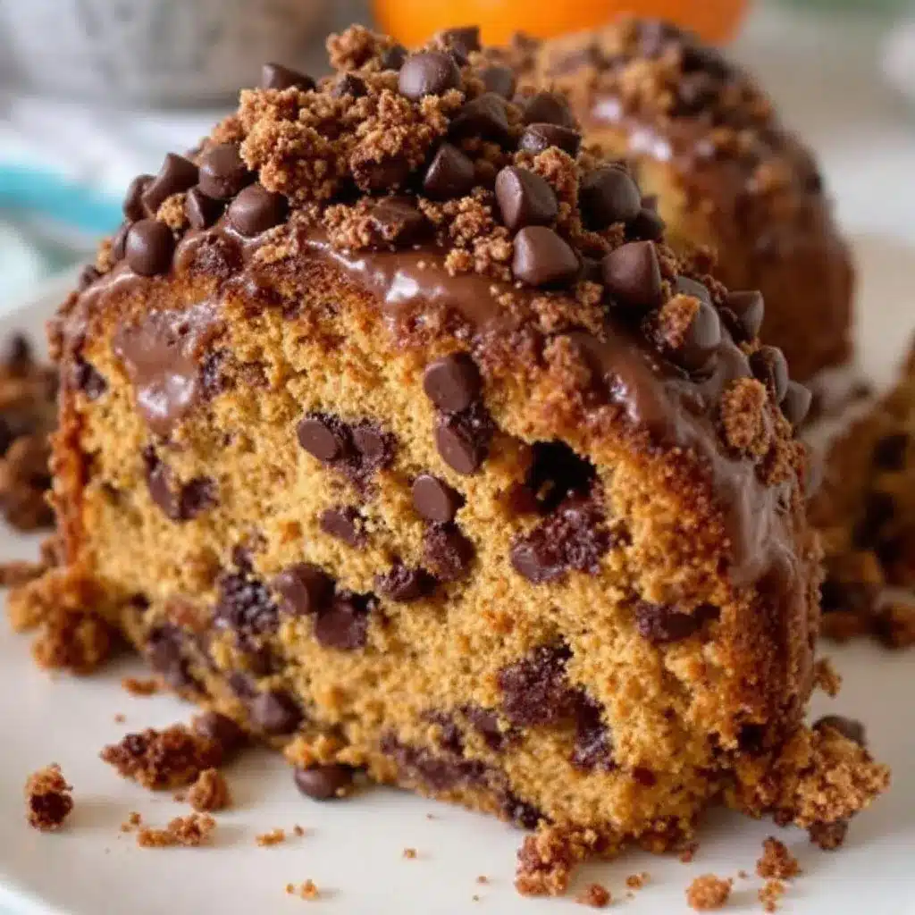 Moist Chocolate Chip Pumpkin Bundt Cake preparation steps
