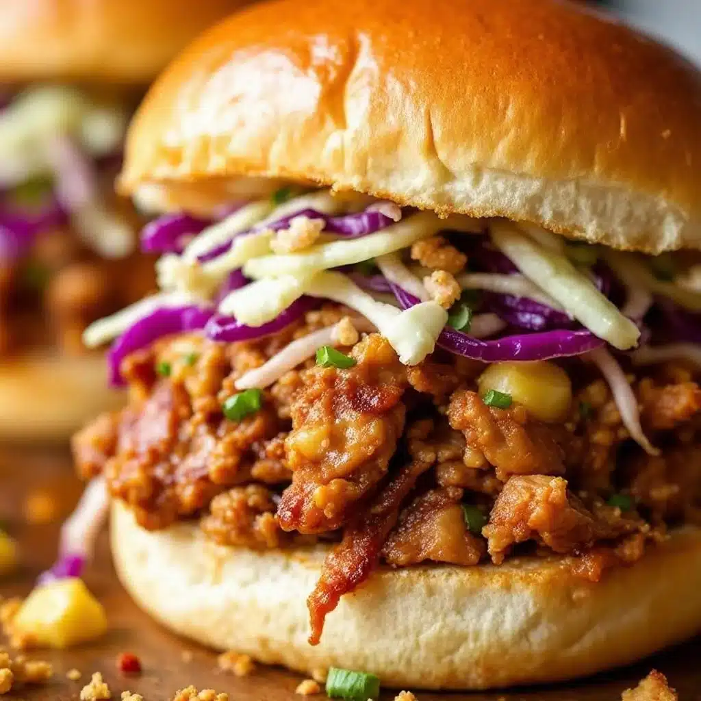 pulled pork sliders with tangy BBQ slaw - featured image