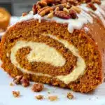 pumpkin cream cheese roll - featured image