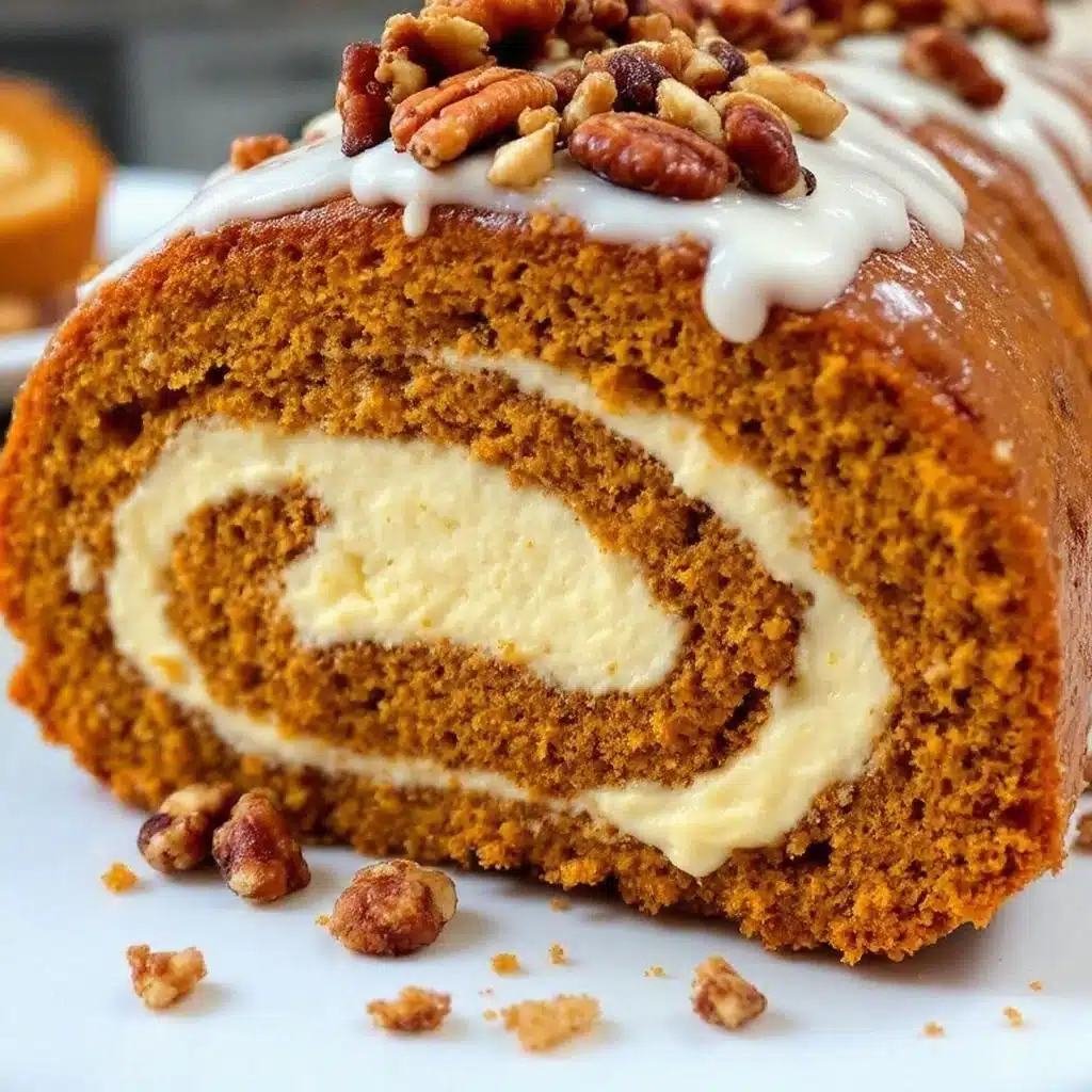 pumpkin cream cheese roll - featured image