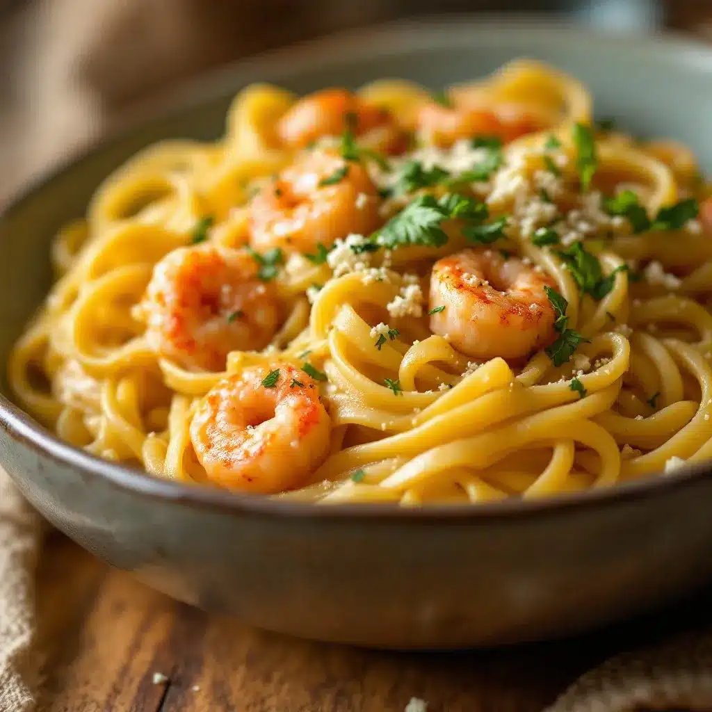 quick garlic butter shrimp pasta preparation steps