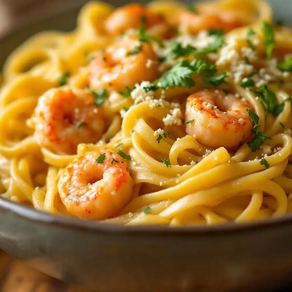 quick garlic butter shrimp pasta - featured image